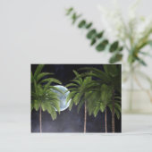 月に向かうヤシの木 ポストカード (スタンド正面)