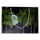 月に向かうヤシの木 ラージペーパーバッグ (裏面)