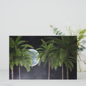 月に向かうヤシの木 便箋 (スタンド正面)