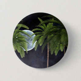 月に向かうヤシの木 缶バッジ