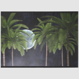 月に向かうヤシの木 薄葉紙