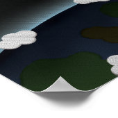 月に向かうロケット ポスター (角)