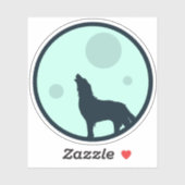 月に向かって吠える シール (シート)