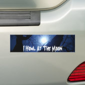 月に向かって悲鳴を上げる バンパーステッカー (車上)