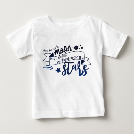月に向けて撃つ ベビーTシャツ (正面)