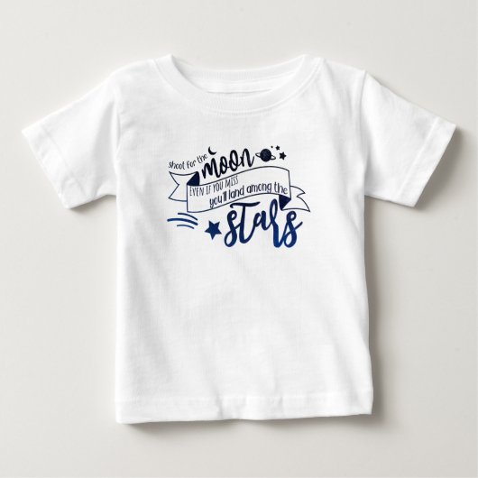 月に向けて撃つ ベビーTシャツ (正面)