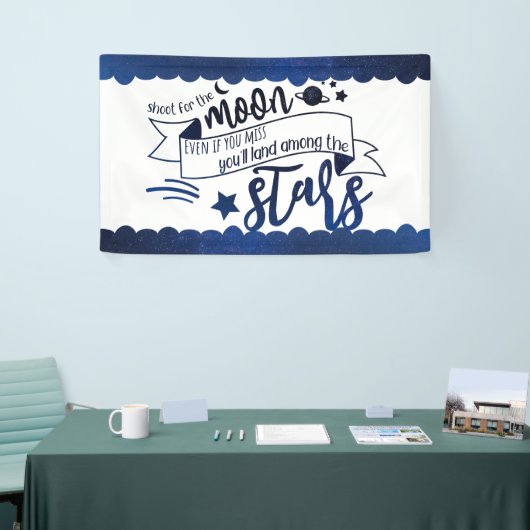 月に向けて撃つ 横断幕 (トレードショー)