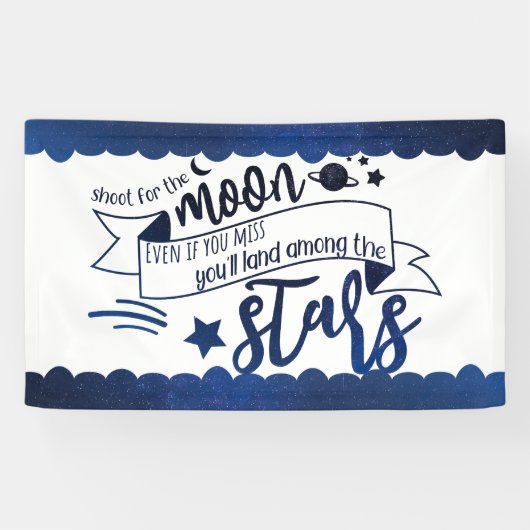 月に向けて撃つ 横断幕 (横)