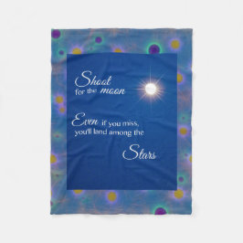 月に向けて撮影 フリースブランケット