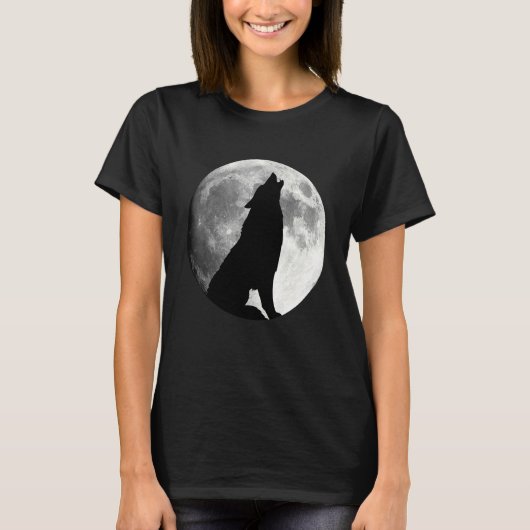 月に吠えるオオカミ Tシャツ (正面)