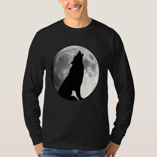 月に吠えるオオカミ Tシャツ (正面)