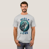 月に吠える孤狼 Tシャツ (正面フル)