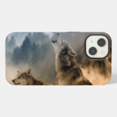 月に吠える狼 iPadケース iPhoneケース (裏面横)