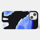 月に吠える狼 iPhoneケース (裏面横)