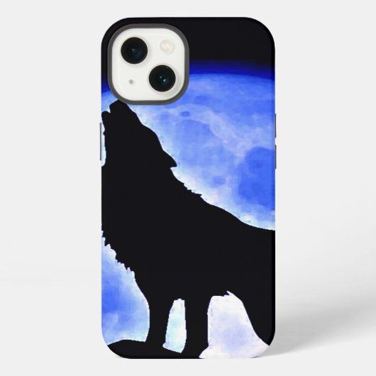 月に吠える狼 iPhoneケース (裏面)
