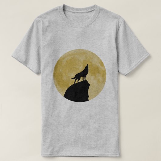 月に吠える狼 Tシャツ (デザイン正面)