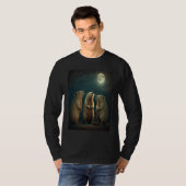 月に吠える3匹のカピバラ Tシャツ (正面フル)