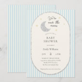 月に夢中 Baby Shower 招待状 (正面/裏面)