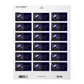 月に対する波打ったシルエット ラベル (フルシート)