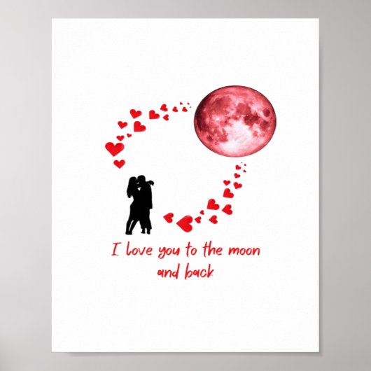 月に帰るまでの愛を Classic Love Quote ポスター (正面)