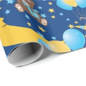 月に座ったかわいいテディベア ラッピングペーパー (ロールコーナー)