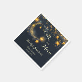 月に当たらない赤んお洒落坊のシャワーを浴びる スタンダードカクテルナプキン (角)