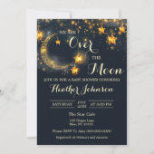 月に当たらない赤んお洒落坊のシャワーを浴びる 招待状 (正面)