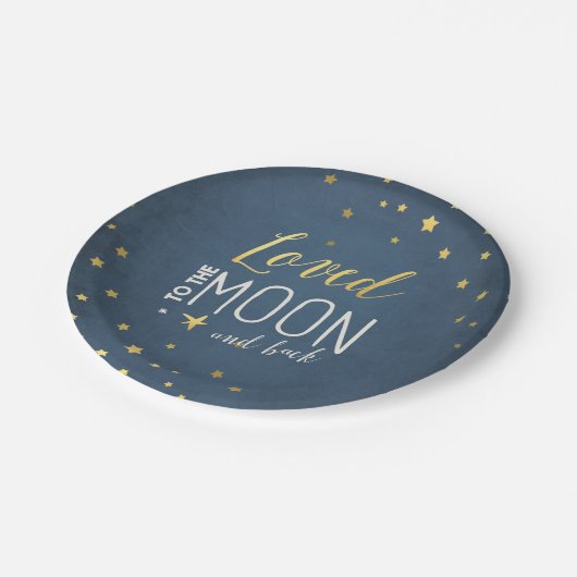 月に愛された紙プレートベビーシャワースターズ ペーパープレート (アングル)