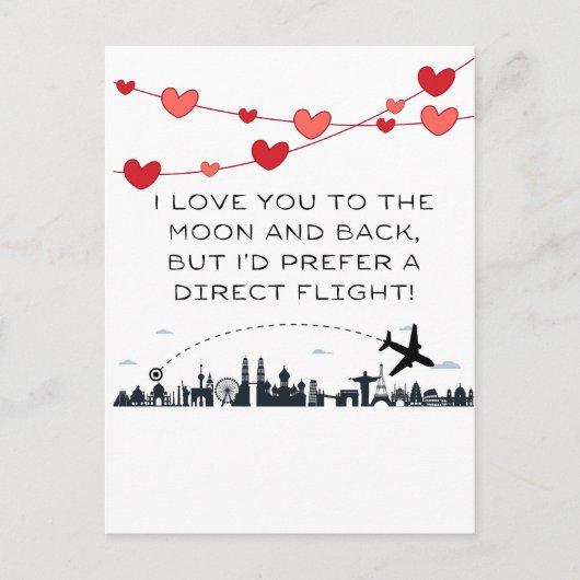 月に愛してるが…バレンタおもしろいンの日 シーズンポストカード (正面)