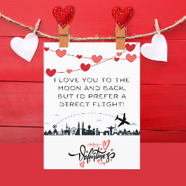 月に愛してるが…バレンタおもしろいンの日 シーズンポストカード