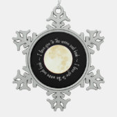 月に愛して下さい スノーフレークピューターオーナメント (正面)