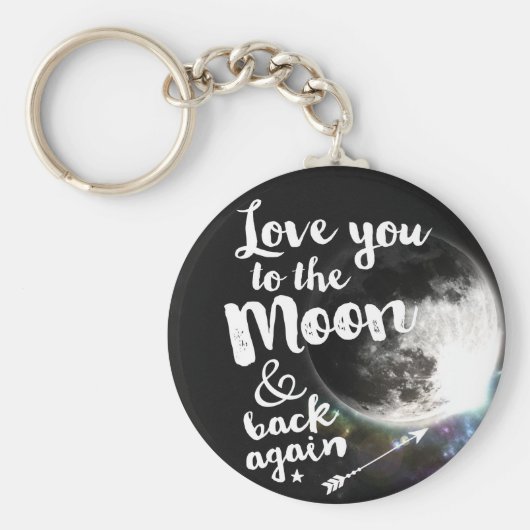 月に愛し、再び戻る・宇宙デザイン キーホルダー (正面)