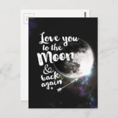 月に愛し、再び戻る・宇宙デザイン ポストカード (正面/裏面)