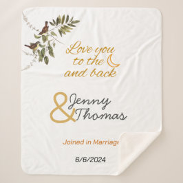 月に愛し、後ろに編集可能 シェルパブランケット