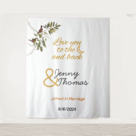 月に愛し、後ろに編集可能 タペストリー