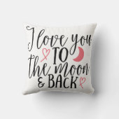 月に愛し、戻ってリバーシブル クッション (裏面)