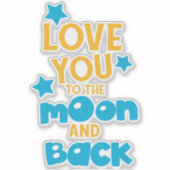 月に愛し、戻る、星 シール (正面)