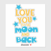 月に愛し、戻る、星 シール (シート)