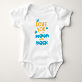 月に愛し、戻る、星 ベビーボディスーツ