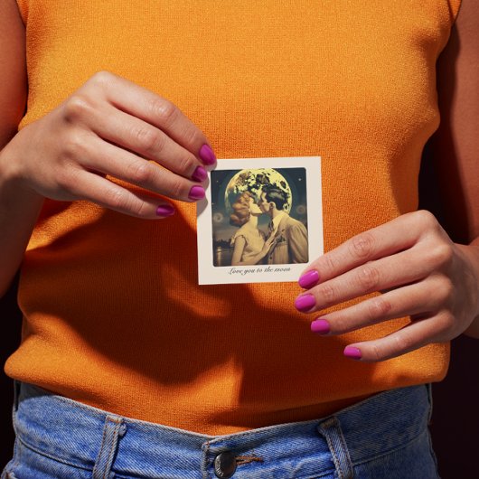 月に愛し、旅行ポスターのカスタマイズ エンクロージャーカード