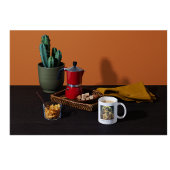 月に愛し、旅行ポスターのカスタマイズ コーヒーマグカップ