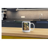 月に愛し、旅行ポスターのカスタマイズ コーヒーマグカップ