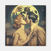 月に愛し、旅行ポスターのカスタマイズ マグネット (正面)