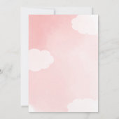 月に愛し、金ゴールド星ピンクの赤ちゃんシャワー 招待状 (裏面)