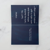 月に愛するバック折り畳まれたフォトカード サンキューカード (内部)