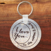 月に愛する私と背中 キーホルダー (正面)