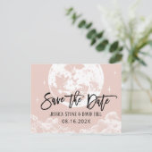 月に愛する&バック赤面日付を保存 案内ポストカード (スタンド正面)