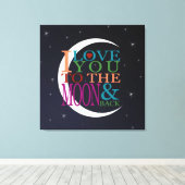 月に愛する&バック キャンバスプリント (インサイチュ (ウッドフロア))