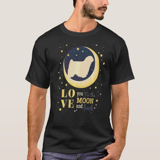 月に愛犬 Tシャツ (正面)