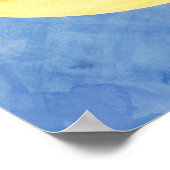 月に戻る赤ちゃんシャワー水カラーニュートラル ポスター (角)